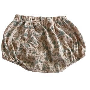 Girls Taupe Neutral Floral Bloomers Shorts size 18-24 Months